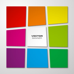 Design shape Origami vector colorfull banner set. Vector Illustration