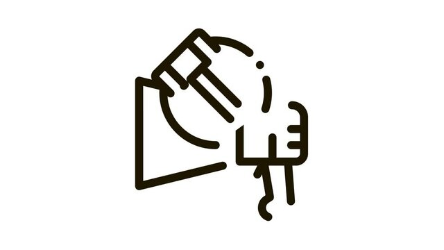 public bargaining Icon Animation. black public bargaining animated icon on white background