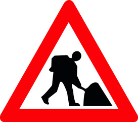 Work Sign On The Road