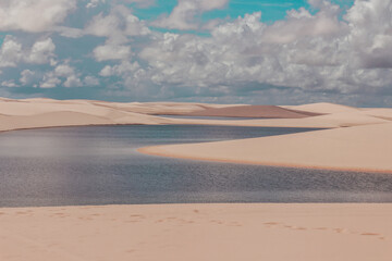 sand dunes and clouds
