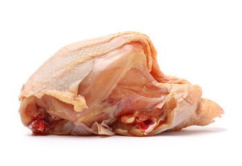 Chicken skeleton Fresh food and white background