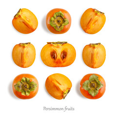Seamless pattern with persimmon
