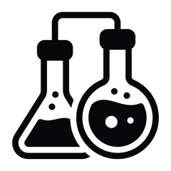 
Chemical experiment in glyph editable icon 
