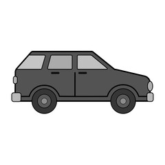 car isolated on white background. Vector illustration in flat cartoon design. 