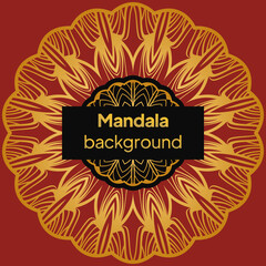 Luxury background. with floral mandala Vector card template.