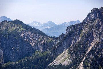 Panorama view to Bavarian Alps