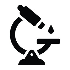 
Microscope glyph icon, laboratory equipment 
