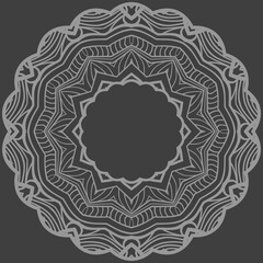 Modern Decorative Floral Rosette. Decorative Cicle Ornament. Floral Design. Vector Illustration.