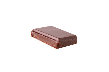 chocolate  pieces a white background .Clipping path