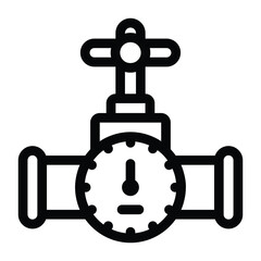 
Pressure gauge glyph editable icon 
