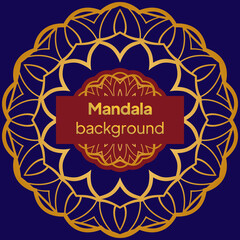 Luxury mandala background design for wedding invitation card cover. Vector illustration