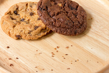 cookie chop on dish wood