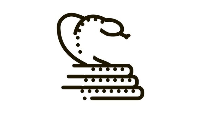cobra anaconda malaysia Icon Animation. black cobra anaconda malaysia animated icon on white background