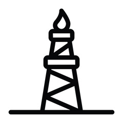 
Oil refinery in glyph icon of chimneys 
