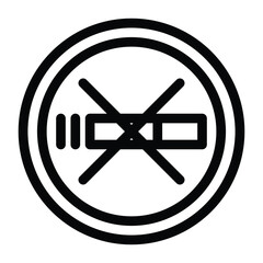 
No smoking glyph editable icon 
