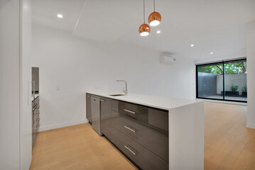 Empty and unfurnished brand new apartment