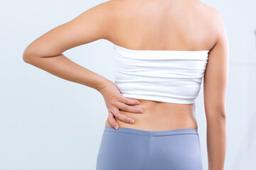 Fototapeta premium woman feel problems injury with back pain