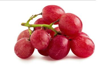 Ripe red grape with isolated on white. Food concept.