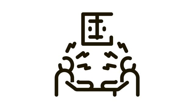 consumer outrage Icon Animation. black consumer outrage animated icon on white background