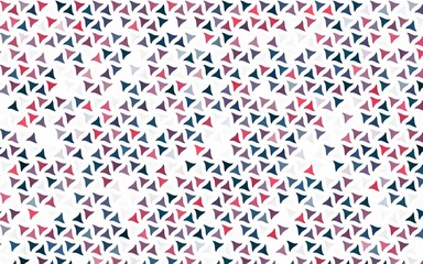 Light Blue, Red vector seamless background with triangles.
