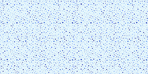Vector seamless template with blue dots and circles. Abstract illustration for business card design.