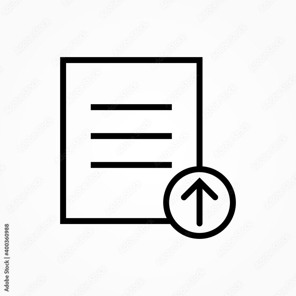 Poster document list upload icon