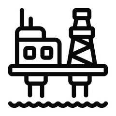

Offshore in editable trendy glyph icon 
