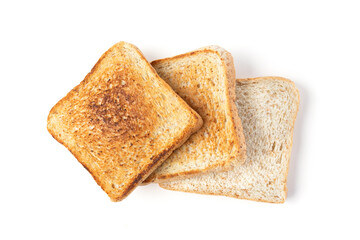 Sliced toast bread isolated on white background