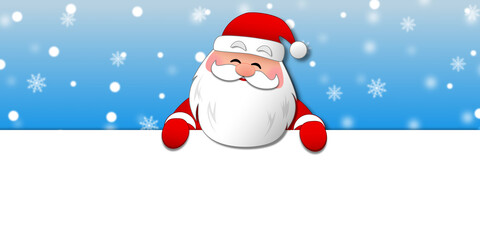 happy cartoon santa claus greeting or gift card