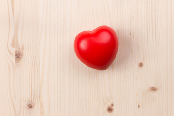 love heart on wood