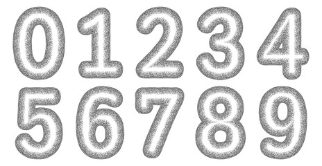 Decorative numbers with shading 