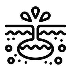 
Soil moisture glyph editable icon 
