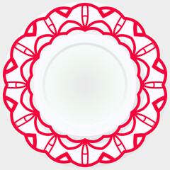 Pattern Of rosette. Vector Illustration. Modern Decorative Floral Color Mandala.