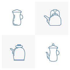 Set of Drink cup logo design vector template, Travel logo design concept, Icon symbol