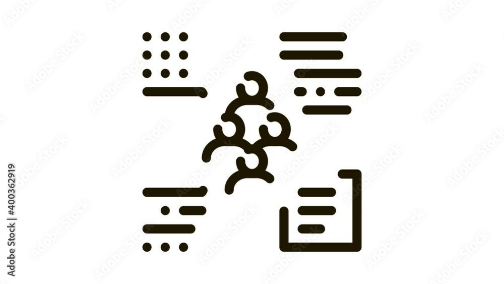 Poster functions of person from group icon animation. black functions of person from group animated icon on