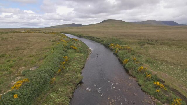 Fly fishing Conemara Ireland.