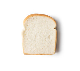 top view bread breakfast bakery on white isolated