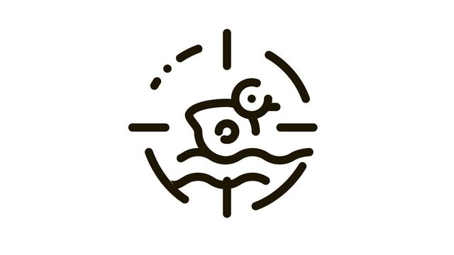 toy duck shooting Icon Animation. black toy duck shooting animated icon on white background