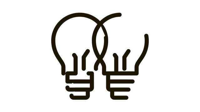 common wit Icon Animation. black common wit animated icon on white background