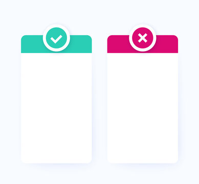 Positive And Negative, Pros And Cons List, Vector Design