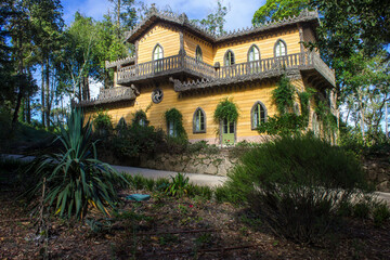Sintra, Portugal. The Chalet of the Countess of Edla (Chalet e Jardim da Condessa d'Edla) in the...