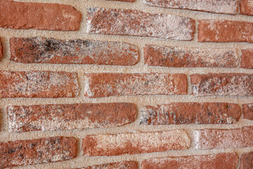 Fire brick wall texture. Red brick wall texture in horizontal view.