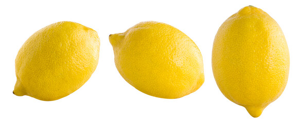 Lemon multi-angle ball on a white scene