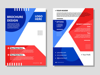 Modern flyer cover template. Cover layout design for company profile, brochure, poster, annual report, magazine, and leaflet. Set of A4 page print to promotion and publication.