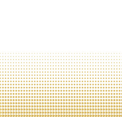 Abstract halftone gold dotted background. Futuristic grunge pattern, dot, wave. Vector modern optical pop art texture for posters, sites, business cards, cover, labels mock-up, vintage layout