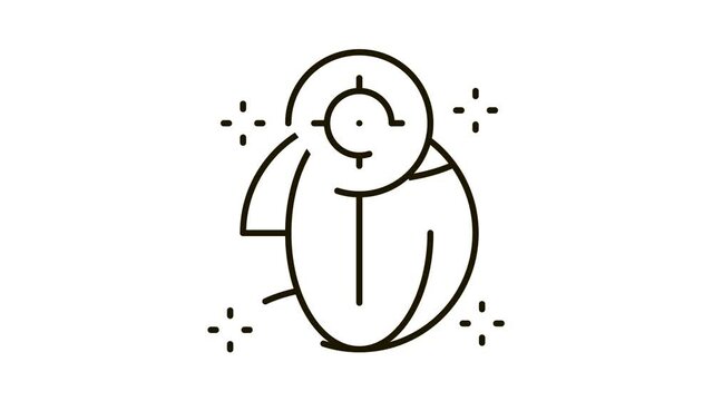 excursion destination Icon Animation. black excursion destination animated icon on white background