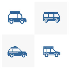Set of Travel Car logo design vector template, Travel logo design concept, Icon symbol
