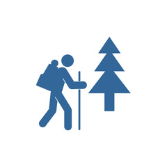 Climber logo design vector template, Travel logo design concept, Icon symbol