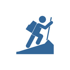 Climber logo design vector template, Travel logo design concept, Icon symbol