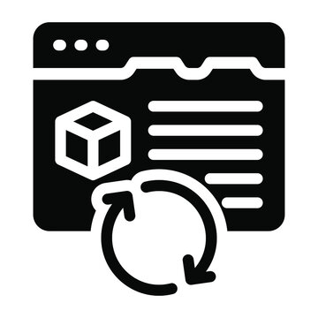 
Product Return Glyph Editable Icon 
